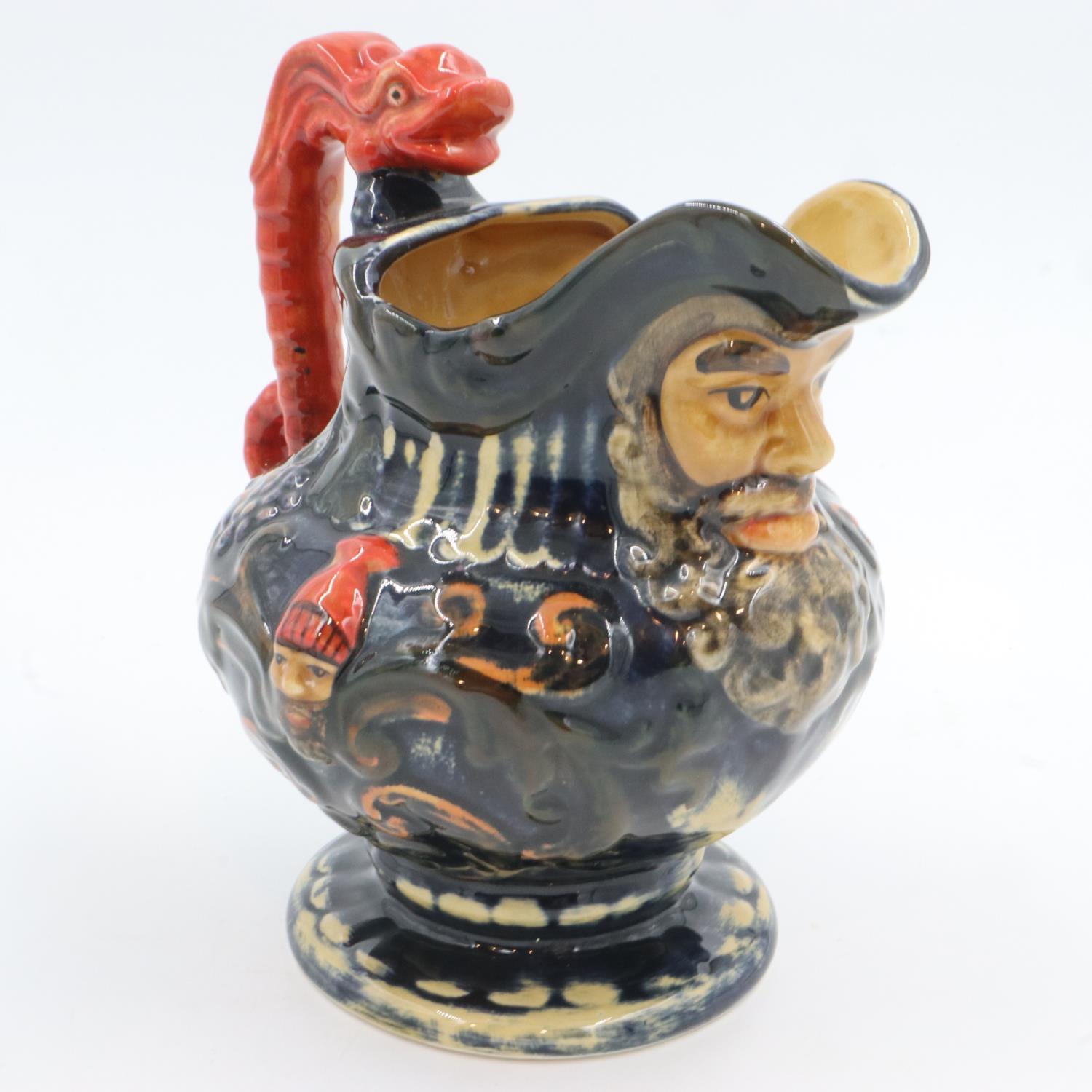 Shorter ceramic Falstaff jug, H: 21 cm, no cracks or chips. UK P&P Group 2 (£20+VAT for the first