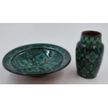 Islamic vase and bowl, vase H: 20 cm, wear to rims of both. UK P&P Group 3 (£30+VAT for the first