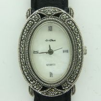 Boxed silver ladies wristwatch, working at lotting. UK P&P Group 1 (£16+VAT for the first lot and £