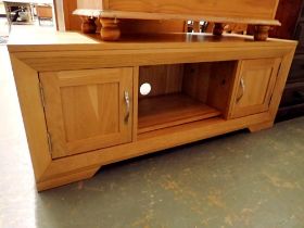 Light oak low TV stand. Not available for in-house P&P