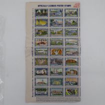 Set of New York Fair officially licensed poster stamps. UK P&P Group 1 (£16+VAT for the first lot