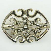 Boxed Irish brooch, H: 60mm. UK P&P Group 1 (£16+VAT for the first lot and £2+VAT for subsequent