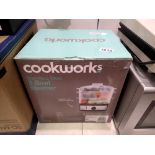 Cookworks three bowl steamer, boxed. Not available for in-house P&P