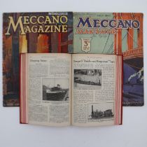 Meccano magazines and Meccano bound magazines, September 1924-July 1925, and January-December