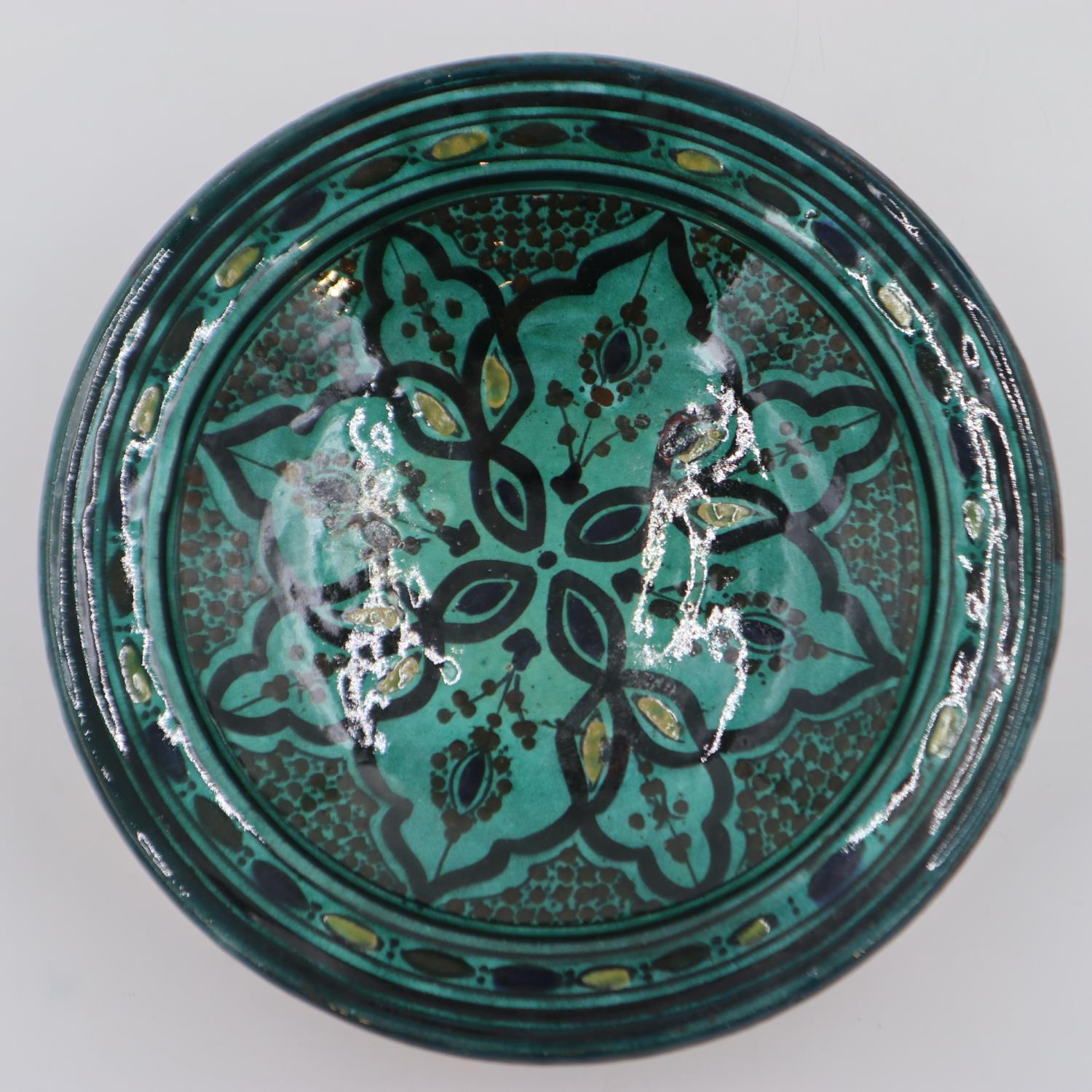 Islamic vase and bowl, vase H: 20 cm, wear to rims of both. UK P&P Group 3 (£30+VAT for the first - Image 2 of 6