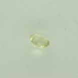 Natural loose oval cut yellow sapphire; 1.11cts. UK P&P Group 0 (£6+VAT for the first lot and £1+VAT