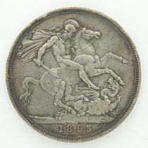 1893 silver crown of Queen Victoria, LVI raised edge. UK P&P Group 0 (£6+VAT for the first lot