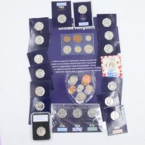 Collection of uncirculated coins, coin checker 50ps. UK P&P Group 1 (£16+VAT for the first lot