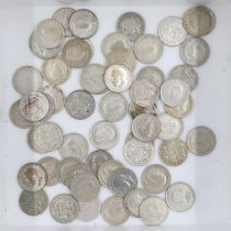 Quantity of 50% silver sixpences. UK P&P Group 1 (£16+VAT for the first lot and £2+VAT for