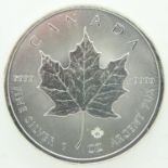 2018 Canadian silver Maple one ounce bullion round with privy mark - uncirculated condition. UK P&