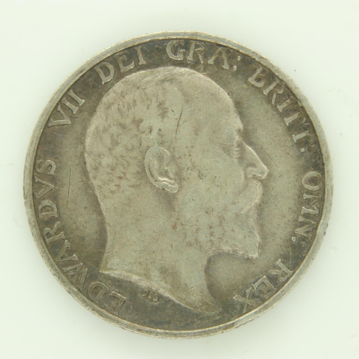 1906 silver shilling of Edward VII - VF grade. UK P&P Group 0 (£6+VAT for the first lot and £1+VAT - Image 2 of 2