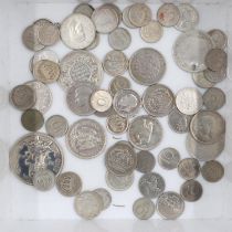 Mixed old world silver coins. UK P&P Group 1 (£16+VAT for the first lot and £2+VAT for subsequent