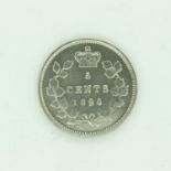 1896 Canadian silver 5 cents of Queen Victoria - EF grade. UK P&P Group 0 (£6+VAT for the first