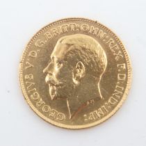 1913 gold half sovereign of George V. UK P&P Group 0 (£6+VAT for the first lot and £1+VAT for