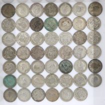 Forty-eight pre-1947 sixpences. UK P&P Group 1 (£16+VAT for the first lot and £2+VAT for