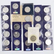 Twenty five £5 coins, uncirculated. Not available for in-house P&P