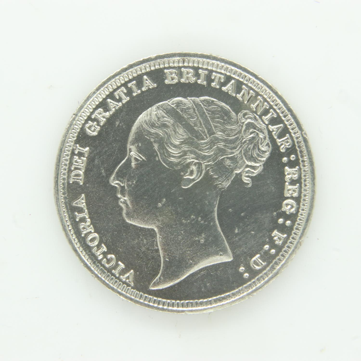 1885 silver sixpence of Queen Victoria - gEF grade. UK P&P Group 0 (£6+VAT for the first lot and £ - Image 2 of 2