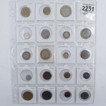 Page of mixed coins, including Jamaican issues. UK P&P Group 1 (£16+VAT for the first lot and £2+VAT