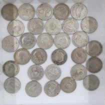 Quantity of 50% silver shillings. UK P&P Group 1 (£16+VAT for the first lot and £2+VAT for