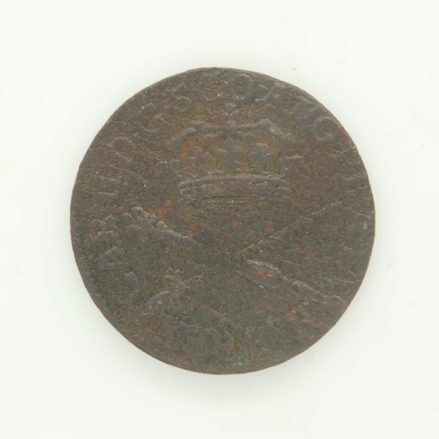 1677 Scottish Turner of Charles II - gF grade. UK P&P Group 0 (£6+VAT for the first lot and £1+VAT