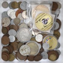 Collection of world coins and some commemorative types. UK P&P Group 1 (£16+VAT for the first lot