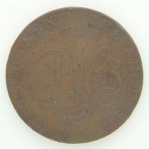 1789 Parys Welsh mining halfpenny token - VF grade. UK P&P Group 0 (£6+VAT for the first lot and £