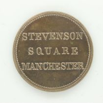 Stevenson square, Manchester farthing token for Falkner Brothers General Drapers - aEF grade. UK P&P