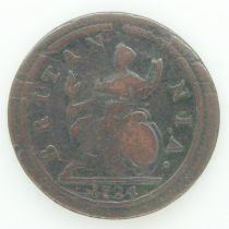 1724 copper halfpenny of George I. UK P&P Group 0 (£6+VAT for the first lot and £1+VAT for