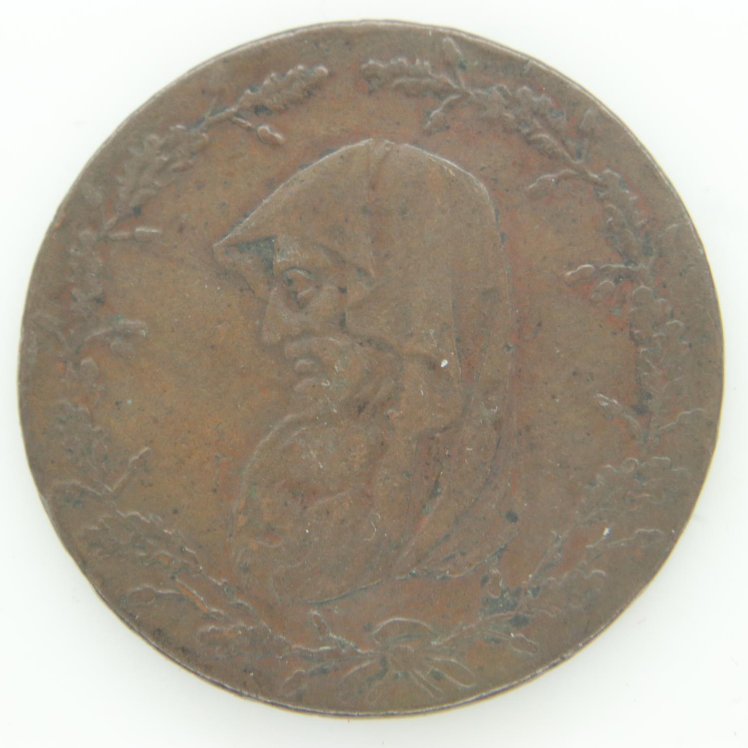 1789 Parys Welsh mining halfpenny token - VF grade. UK P&P Group 0 (£6+VAT for the first lot and £ - Image 2 of 2