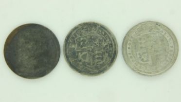 Three silver sixpences of George III - circulated grades. UK P&P Group 0 (£6+VAT for the first lot