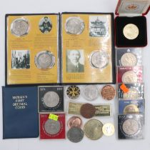 Folder of replica Chinese silver coins, with further Commemoratives etc. UK P&P Group 1 (£16+VAT for