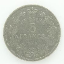 1931 Belgian silver 5 francs - VF grade. UK P&P Group 0 (£6+VAT for the first lot and £1+VAT for