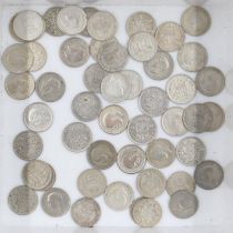 Quantity of 50% silver sixpences. UK P&P Group 1 (£16+VAT for the first lot and £2+VAT for