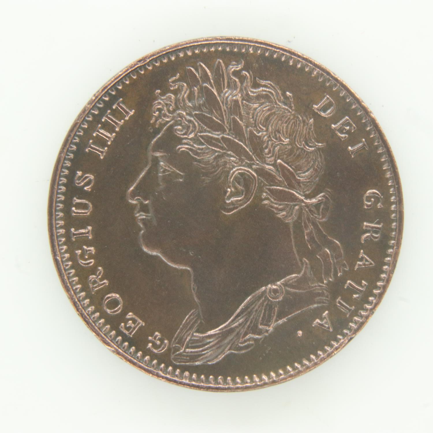 1822 farthing of George IV - EF grade. UK P&P Group 0 (£6+VAT for the first lot and £1+VAT for - Image 2 of 2