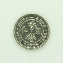 1900 silver 5 cents Hong Kong issue of Queen Victoria - gEF grade. UK P&P Group 0 (£6+VAT for the