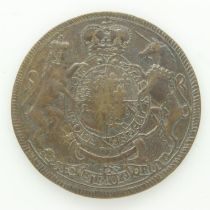 Unattributed Georgian halfpenny token - VF grade. UK P&P Group 0 (£6+VAT for the first lot and £1+