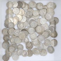 Large quantity of 50% silver threepences. UK P&P Group 1 (£16+VAT for the first lot and £2+VAT for