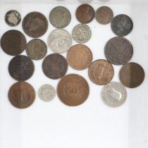 Quantity of old world coins, circulated grades. UK P&P Group 1 (£16+VAT for the first lot and £2+VAT