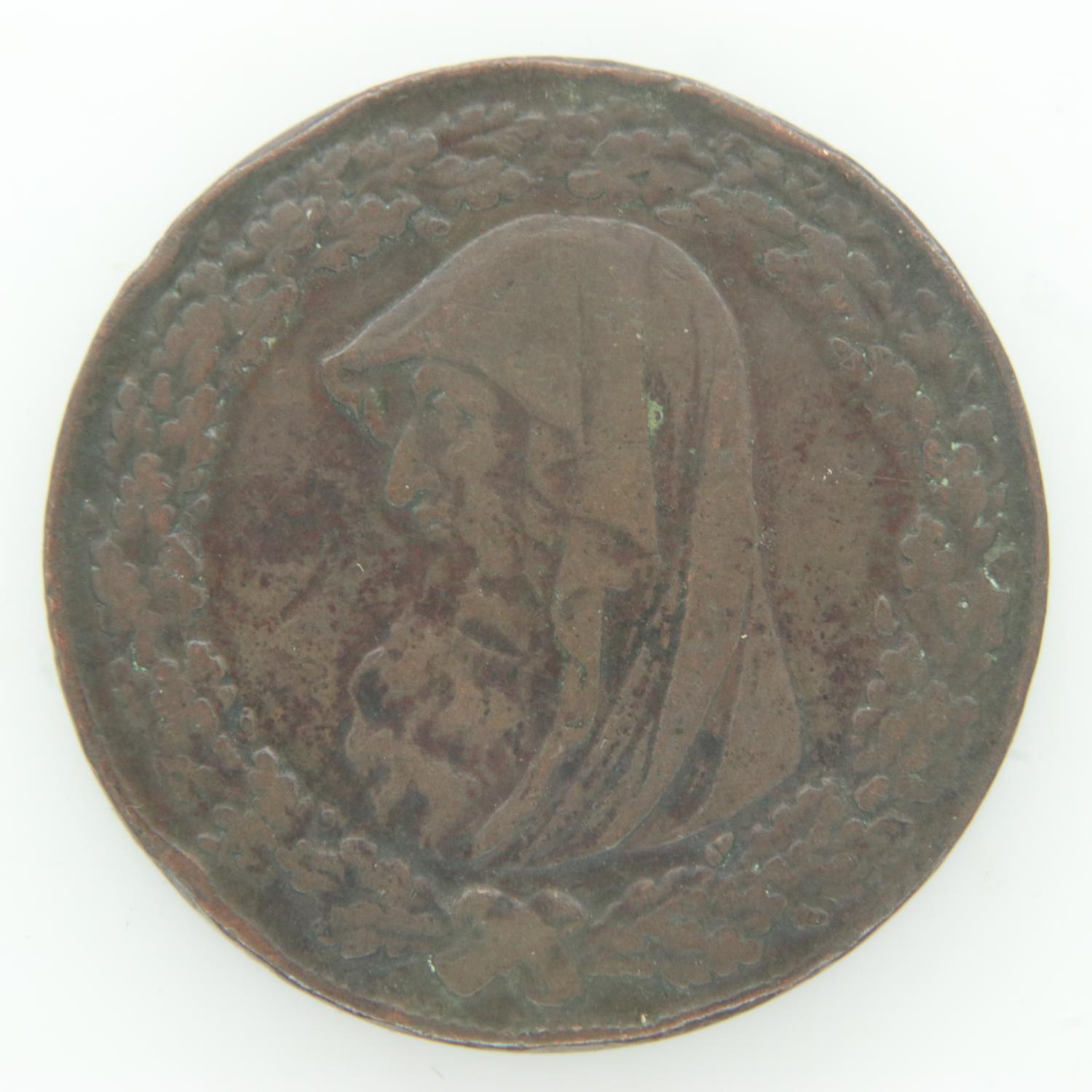 1787 Parys mining penny token, gVF. UK P&P Group 0 (£6+VAT for the first lot and £1+VAT for - Image 2 of 3