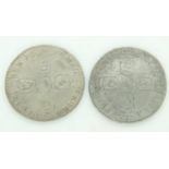 Two silver sixpences of William III - circulated grades. UK P&P Group 0 (£6+VAT for the first lot