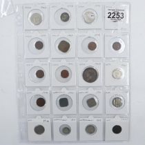 Page of mixed coins, including Indian colonial types. UK P&P Group 1 (£16+VAT for the first lot