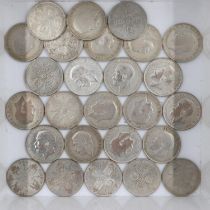 Quantity of 50% silver florins. UK P&P Group 1 (£16+VAT for the first lot and £2+VAT for