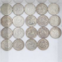 Quantity of German silver 2 Reichsmark coins. UK P&P Group 1 (£16+VAT for the first lot and £2+VAT