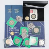 Collection of Commemorative coins with Whitman folders. UK P&P Group 1 (£16+VAT for the first lot