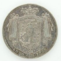 1837 silver half crown of William IV - gVF grade. UK P&P Group 0 (£6+VAT for the first lot and £1+
