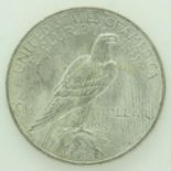 1923 American silver Peace dollar - nEF grade. UK P&P Group 0 (£6+VAT for the first lot and £1+VAT