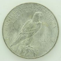 1923 American silver Peace dollar - nEF grade. UK P&P Group 0 (£6+VAT for the first lot and £1+VAT