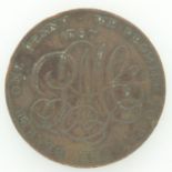 1787 Parys mining penny token, gVF. UK P&P Group 0 (£6+VAT for the first lot and £1+VAT for