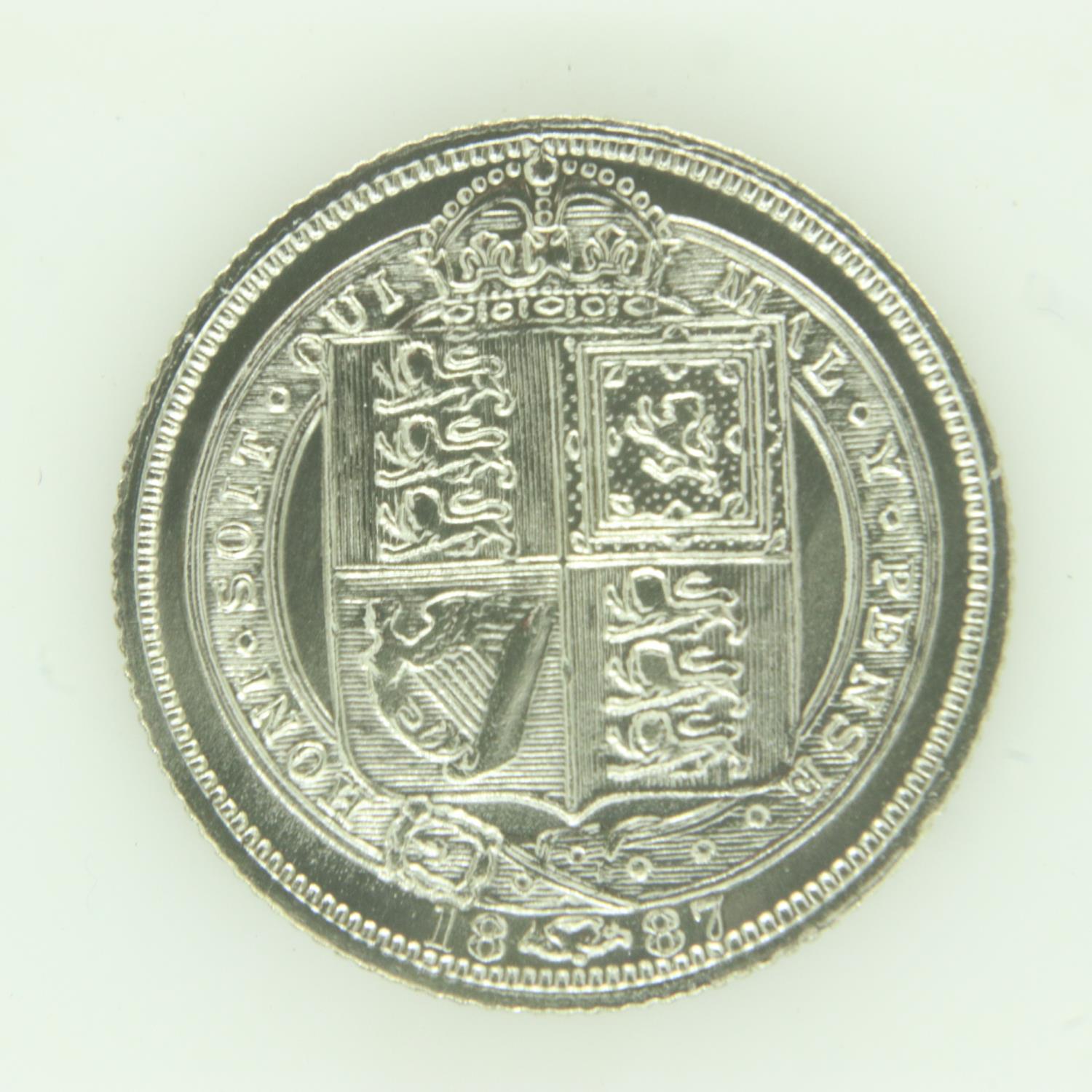 1887 silver sixpence of Queen Victoria - EF grade. UK P&P Group 0 (£6+VAT for the first lot and £1+