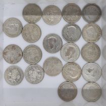 Quantity of 50% silver florins. UK P&P Group 1 (£16+VAT for the first lot and £2+VAT for